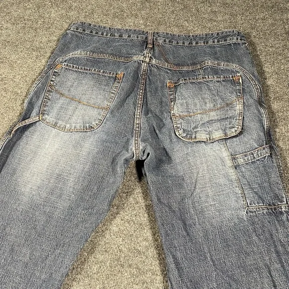 Vintage 90s MADSOUL Baggy Wide Leg Carpenter Jeans Mens 40x32 Skater Rap Hip Hop - Picture 2 of 12